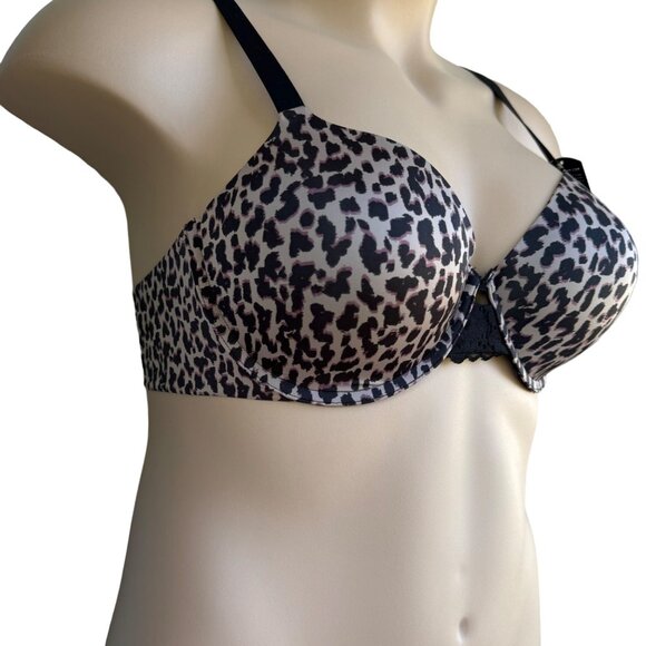 Maidenform 36C T-Shirt Bra SmartZone Cups & Convertible Straps Leopard Print New - Picture 8 of 16
